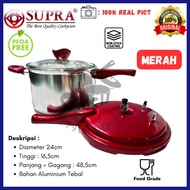 Presto 8 Liter SUPRA/Panci Presto SUPRA 8ltr + Tutup Kaca