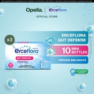 Erceflora Gut Defense Probiotic Supplement 10 Mini Bottles x 5ml - For Kids & Adults (Bundle of 3)