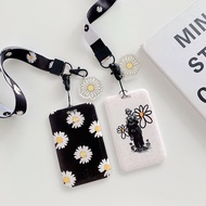 GD card cover keychain worker card case cute cartoon pendant with rope long lanyard unique bus card 