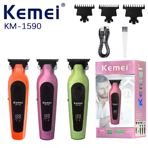 Kemei Hair Trimmers Professional Body Trimmer Electric Clippers Rechargeable Hair Cut Machine 0mm Ha