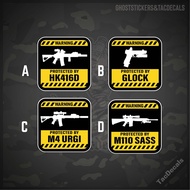 [04]Hk416d/Glock MOS/M4 URGI/M110 SASS Gun Stickers Tactical For Cars Motorcycle Box Printing
