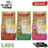 Misha Cat Food 1.5KG - Cat Food /Misha Makanan Kucing (Chicken & Tuna /Ocean Fish /Seafood/Kitten) M