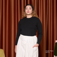 S - 3XL | AURI Women Silky Long Sleeve T-Shirt | Inner Top | Black