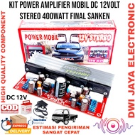 Kit Power Amplifier Mobil DC 12VOLT Stereo 400watt Final Sanken