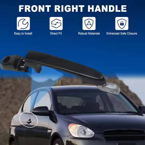 1Pc Front Rear Left Right Exterior Door Handle For Hyundai Accent 2006 -2011 82650-1E000, 82660-1E00