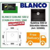 BLANCO SUBLINE 500 U STAINLESS STEEL SINK