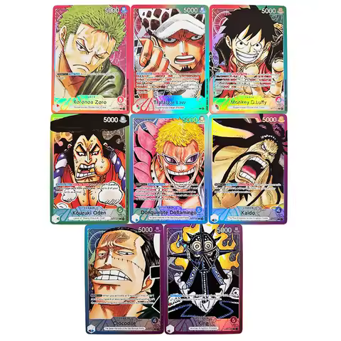 Anime One Piece OPCG English Leader Luffy Sabo Zoro Nami Law Ace Sanji Replica Sakazuki Reiju Perona