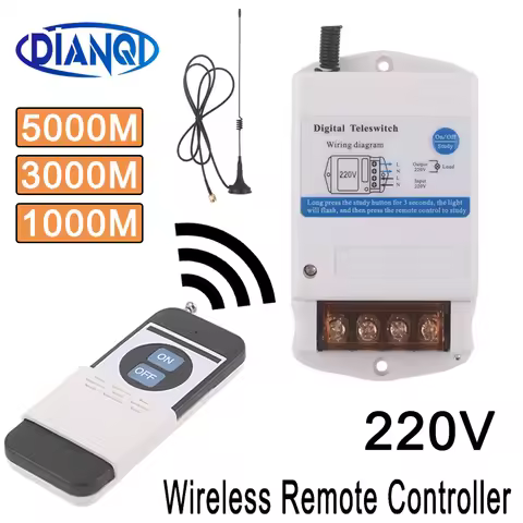 Wireless Remote Control Switch 30A 220v 1000M 3000M 5000M Remote Control for Electric Gate Light wat