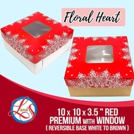 10x10x3.5 (30pcs) Premium Cake Pastry Box with Window [ 10 x 10 x 3.5 ] Food Box