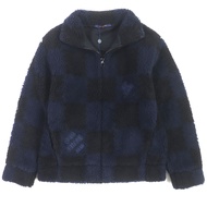 全新未使用LOUIS VUITTON Vuitton NIGO 2022SS HMY04W 提花 Damier Boa 羊毛夾克，全幅印花，海軍藍/黑色，M 碼，意大利製造，正品，男士