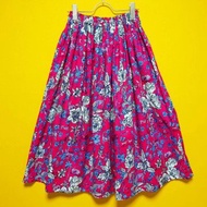 【受注制作】Nathalie Lete Animal Flower Skirt Pink / USA fabric / Free size / 日本製