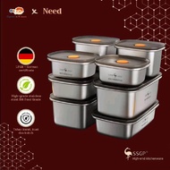 SSGP Multipurpose stainless steel food container 316 lunch box - RECTANGLE 250ML