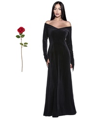 Miulruma Costume Dress Women Adult Halloween Costume with Stockings Family Cosplay Peter Pan Collar