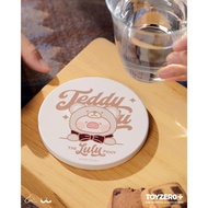 TOYZEROPLUS罐頭豬LuLu Teddy LuLu陶瓷吸水杯墊/ 米白色