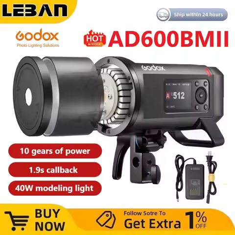 New Godox AD600BMII AD600BM II Second-Generation 600W Camera Flash 16-Color Light Management Outdoor
