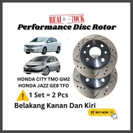 Honda City TMO GM2 Honda Jazz GE8 TFO Rear Performance Disc Rotor Slotted & Drilled Spare Part