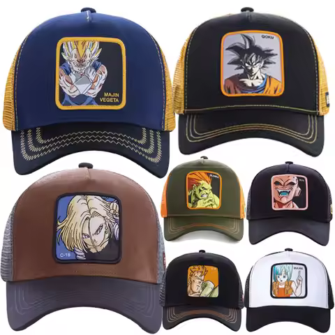 New Dragon Ball DRAGONBALL Mesh Cap Cartoon Mesh Cap Men And Women Baseball Cap Fashion Patch Trucke