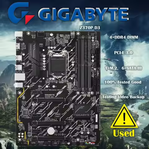 GIGABYTE Z370P D3 LGA 1151 (300 Series) Intel Z370 HDMI SATA 6Gb/s USB 3.1 ATX Intel Motherboard