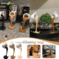 FAMY Floating Spilling Coffee Cup Sculpture Kitchen Decoration Spilling Magic Decor FAA