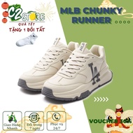 Mlb Korea chunky Runner Basic LA Dodgers Ivory Shoes - New Blue MLB LA - Low-Neck MLB chunky Shoes For Men And Women
