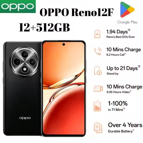 The latest 2026 model: OPPO Reno12 F 5G, with 12GB + 256GB of storage, a 6.67-inch display, a 5000mA