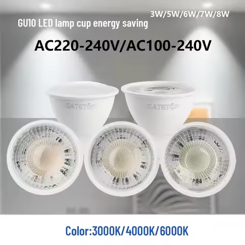 5pcs LED Spotlight GU10 Naturelight 4000K 6000K 3000K 9W LED Bulb GU10 AC220V 120V Replace 50w Halog