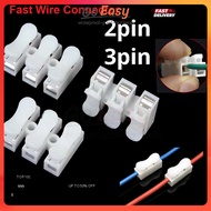 Fast Wire Connector 2Pin 3Pin Quick Connector Electrical Cable Connector Wire Terminals Set Reusable