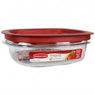 RUBBERMAID-3 CUP CONTAINER; PREMIER SQUARE-RACER RED (7M83)