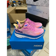 New Best Price HOKA ONE ONE Clifton 9 Shock Absorption Sneakers Running Shoes Pink Blue