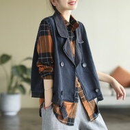 denim jacket woman denim vest woman Denim Vest Ladies Early Autumn Loose Large Size Cotton Vest