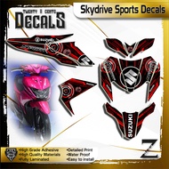 Suzuki Skydrive Sports High-Quality Decals Sticker Circuit
