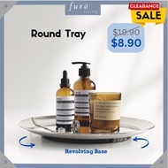 🇸🇬[Crazy Clearance Sale] Revolving Stainless Steel Round Tray Lazy Susan Jewelry, Food and Drinks, D