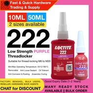 BOLT NUT SIZE M6-M20 10ml 50ml 222 LOCTITE thread lock glue diy wire rim custom seal anti rust screw