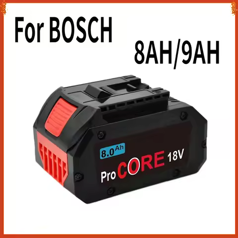 8AH/9AH for BOSCH Professional 18V 21700 Battery ProCORE 18V Li-ion Replacement for BAT609 BAT618 Re