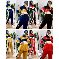 AH Set ISWARI (Real Video) 2 Size Variants 4 Colorpilihan Sports Clothing Adult MuslimWanita Sporty 