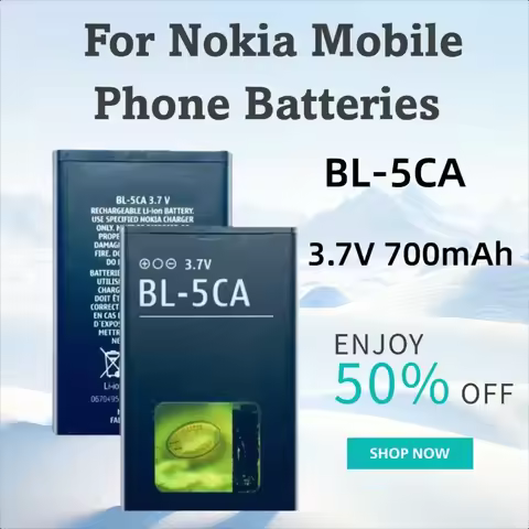 700mAh BL-5CA for Nokia 1200 2310 5130XM 7600 N70 E60 5030 1110 1111 1112 C2-00 C2-01 X2-01 Mobile P
