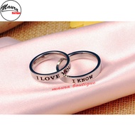 2PCSCincin Love Tulisan - Cincin Titanium Permata Love Tulisan - Cincin Couple - Cincin Tunangan - Cincin Fashion Kekinian - Cincin Hight Premium Import - Silver / cincin / cincin emas / cincin titanium anti karat / cincin emas dan putih wanita anti karat