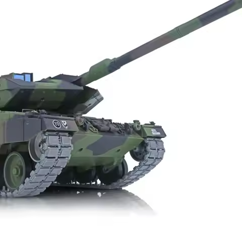 Super Deal 1/16 Henglong 7.0 Upgraded Leopard2A6 RC Tank 3889 W/ 360° Turret Barrel Recoil