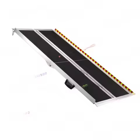 Portable Aluminum Folding Ramp, 600Lbs Capacity, 6'L × 29 "W，