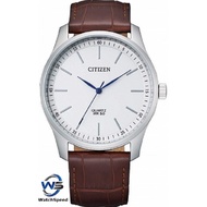 Citizen BH5000-08A Analog Quartz White Dial Brown Leather Men's Watch