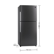 SHARP ตู้เย็น 2 ประตู ขนาด 15.2 คิว รุ่น SJ-XP470TP-DK MEGA FREEZER ระบบ INVERTER Refrigerator ชาร์ป