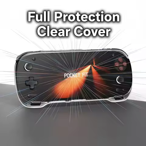 For AYANEO KONKR Pocket FIT Handheld Transparent Protective Case Anti Fall TPU Cover Gaming Console 