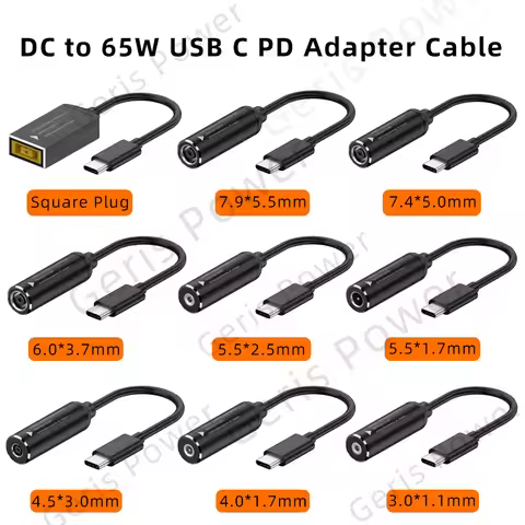​DC to USB C PD 65W Fast Charging Cable Adapter Converter Type C PD Power Jack Connector for MacBook