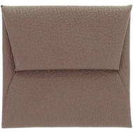 狀況良好 Hermès Bastia Chevre Etoupe 棕色零錢包 0092（R 印章）[二手] HERMES
