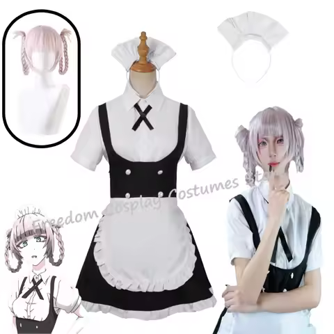 Anime Yofukashi No Uta Cosplay Nanakusa Nazuna Cosplay Costume wig Maid Dress Call of The Night Cosp