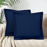 CharlottelyHues Set of 2 Pillow Shams 1000 Thread Count European Square Pillow Covers - 100% Egyptia