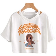 Karol G Inspired Crop Top - Gyaru Coquette Y2K Aesthetic Streetwear