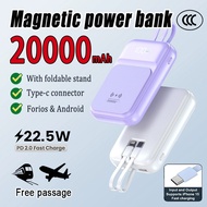 【3C Certification 】Magnetic 3C Powerbank 20000mAh Wireless Powerbank Fast Charging Powerbank Camping