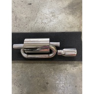 Mugen style Twin Loop S flow Muffler Exhaust Stainless Steel