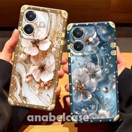 Softcase OPPO A3X A3 NFC 2024 Case Fashion Motif Wallpaper Flower Frame - Beautiful Flower Case - Op